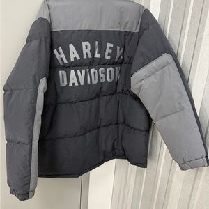 Harley-Davidson Puffer Jacket in Black and Gray